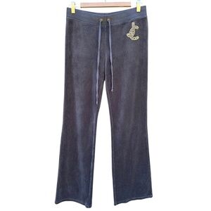Juicy Couture Black Label Velour Pants in Gray Size Medium